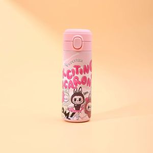 LABUBU 420ML Stainless Steel Water Bottle Straw Portable Large Capacity Sports Outdoor Camping Cup Animation <strong>Derivative</strong> - Product Image 6