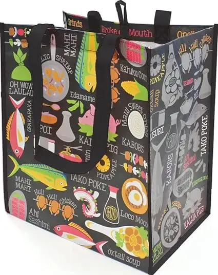 Faltbare wieder verwendbare Tasche für Lebensmittel Lebensmittel Förderung umwelt freundliche Vlies Design Shop Einkaufstasche Einkaufs tüte einfach faltbar