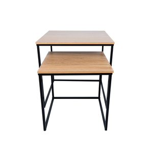 Xếp chồng thép nhỏ vuông Bàn cà phê vuông có thể thu vào không gian tiết kiệm bảng phòng khách hai mảnh bên bảng thiết lập - Product Image 3