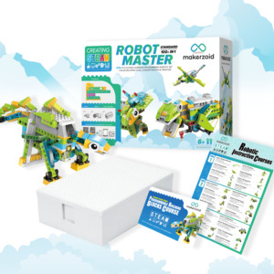 Makerzoid STEAM <strong>Programming</strong> Coding Building Blocks Sets Robot Master (Standard)100 in 1 Coding Robot for Kids - Product Image 4
