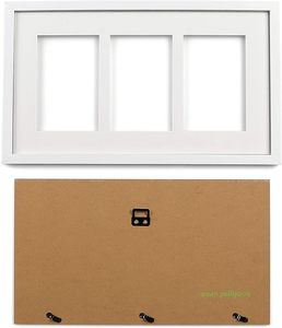 婴儿手和脚印套装优雅的白色框架，带无墨无毒垫相框 - Product Image 3