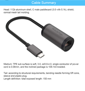 Pulwtop USB C to 1000Mbps Gigabit RJ45 Oem USBC Wifi Usb Hubs 11000M USB3.0 Ethernet Type C <strong>Adapter</strong> for <strong>Notebook</strong> Desktop Laptop - Product Image 4
