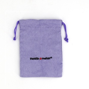 Mini bolsa de suede para maquiagem personalizada, mini bolsa de embalagem para maquiagem, logotipo de bordado, cordão, bolsa para cosméticos, joias