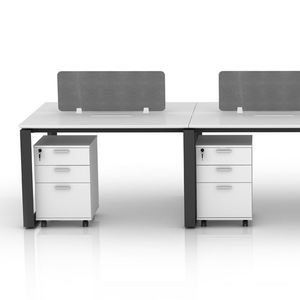 Escritorio DE ORDENADOR DE OFICINA Modular moderno para 4 personas, PC cúbico de madera maciza, Partición de cubículo, estación de trabajo, características extensibles de Metal - Product Image 6