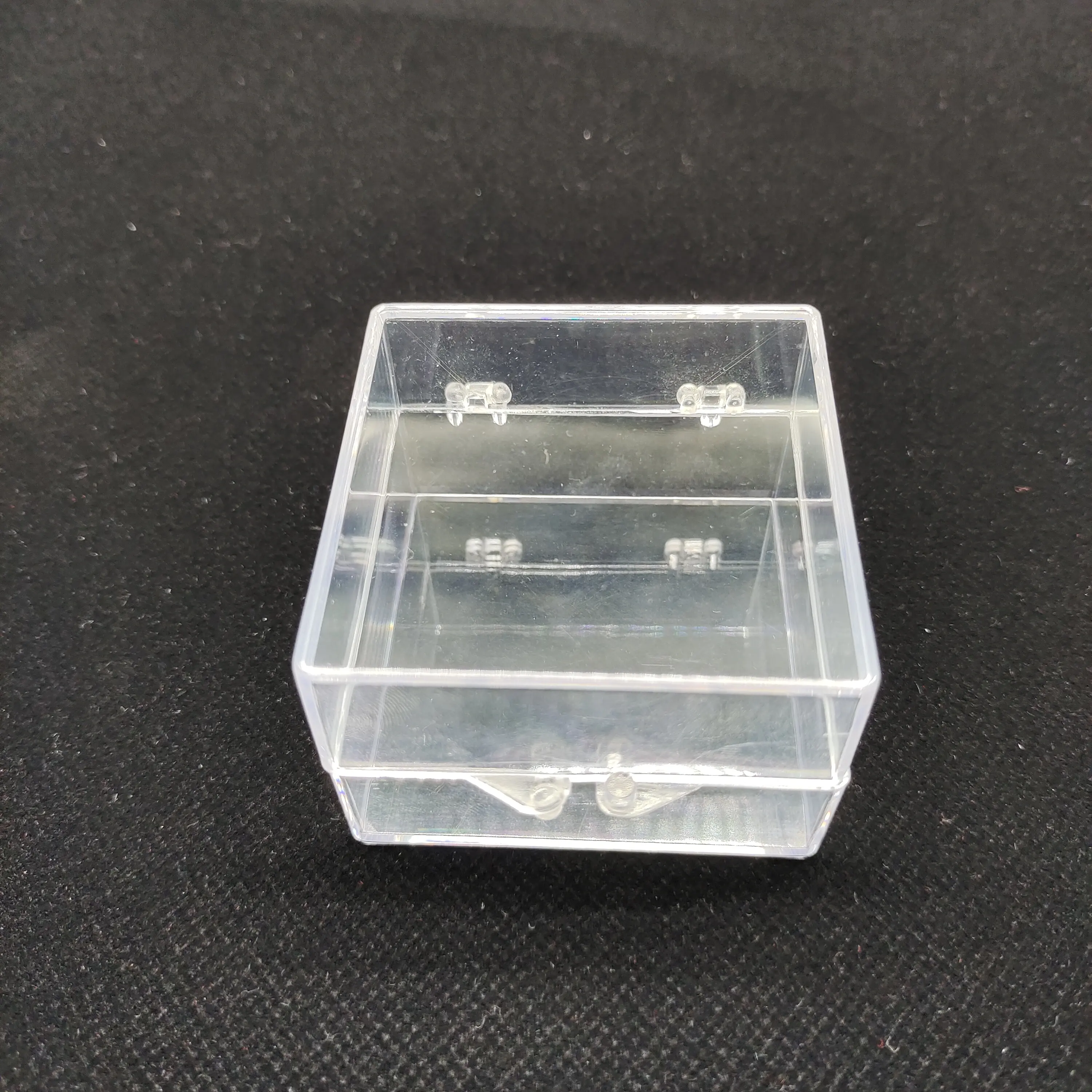 54*54*36 MM all'ingrosso PS piccolo contenitore trasparente di stoccaggio e scatola acrilica del coperchio