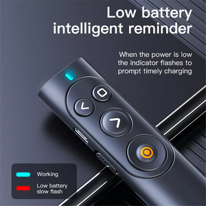 2,4 GHz Wireless Presenter Red Pointers Stift USB RF Fernbedienung zeiger wiederauf ladbarer Präsentation klicker mit Laserpointer - Product Image 6