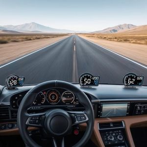 Phổ HD HUD Đồng hồ tốc độ GPS LED LCD OBD MPH la bàn hướng mệt mỏi lái xe nhắc nhở khoảng cách độ cao quá tốc báo động - Product Image 2