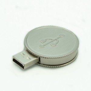 批发金属圆形硬币形u盘定制标志u盘 - Product Image 5