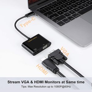 Cable Creation 2 in 1 USB Typ C zu HDMI VGA Adapter 4K @ 60Hz VGA 1080P 60Hz Typ C zu HDMI VGA - Product Image 5