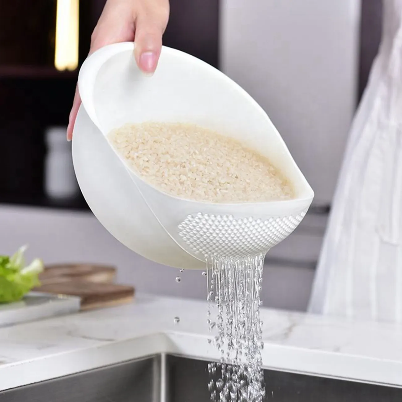 Precio de fábrica Filtro de lavado de arroz Colador Cesta Colador Tamiz Tazón de frutas y verduras Escurridor Herramientas de limpieza Kit de cocina Gadgets