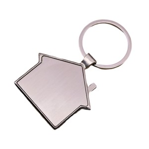 Customized Sublimation Round Square Heart Design <strong>Blank</strong> Custom Engraved Name Tag House <strong>Shape</strong> Real Estate Metal Keyring <strong>Keychain</strong>