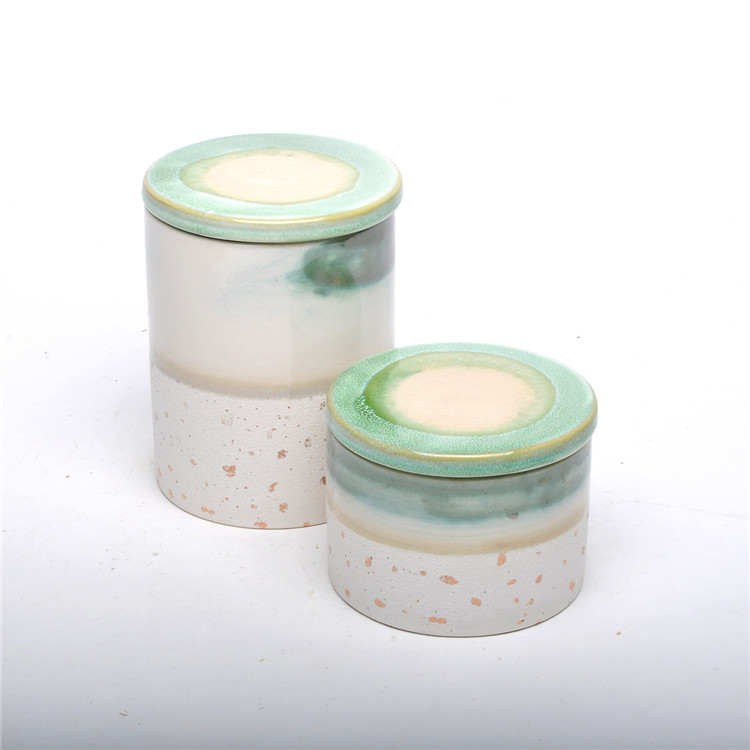 Hot sale european candle holder tea light holder ceramic candle canister for gifts and crafts