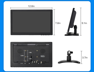 Monitor de computadora Monitor LCD de 13,3 pulgadas con entrada Hdmi Vga Av Bnc Monitor de pantalla ancha para Cctv o Pc