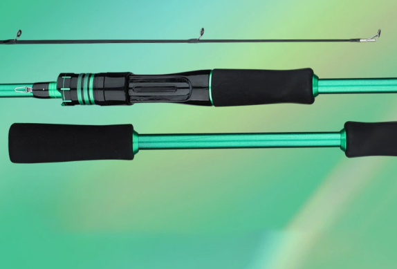 Single fishing rod with straight handle