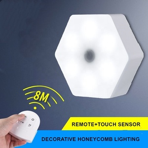 Wason最もホットな3/6パックDIYモジュラースマートタッチ感度光六角形量子<span class=keywords><strong>LED</strong></span>壁ジオメトリアセンブリハニカムナイトライト