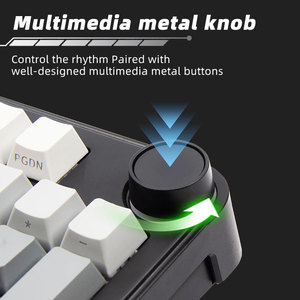 Keywin TK 98คีย์แบบไดนามิกคีย์บอร์ดเล่นเกมแบบกลไกไร้สาย RGB ทนต่อการสึกหรอคีย์บอร์ด PBT รูปแบบที่กำหนดเองพร้อมปุ่มปรับระดับเสียง - Product Image 4