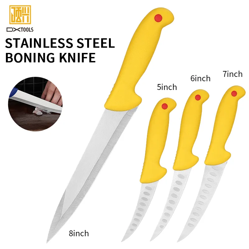 Alta Qualidade Aço Inoxidável Fillet Knife Set para Pescadores Profissionais 4 Piece Stainless Steel Fishing Knife Set