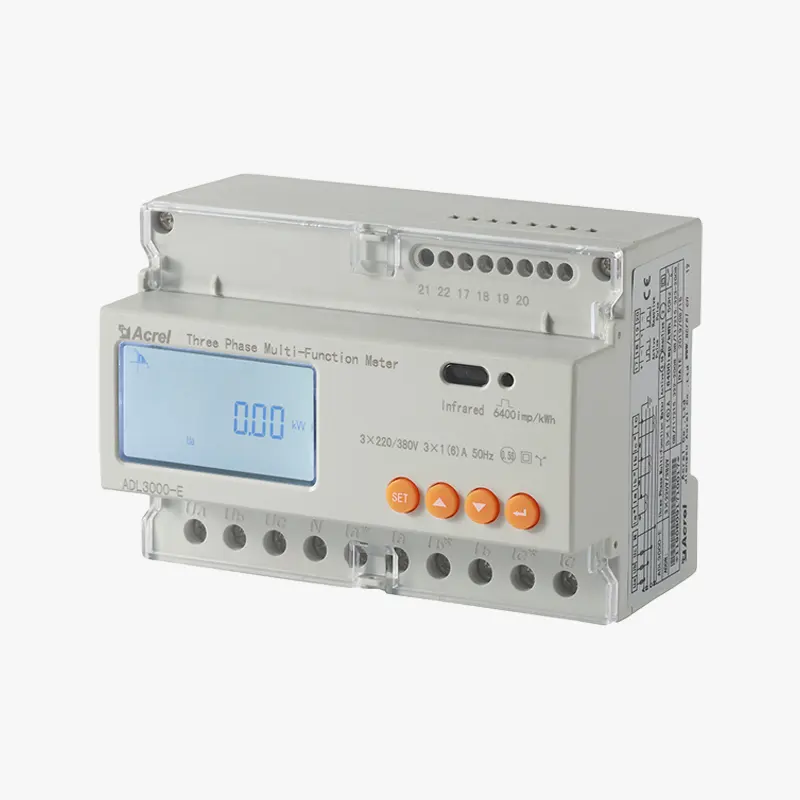 Acrel ADL3000-E Compteur de puissance numérique triphasé à rail DIN multifonction avec prise en charge RS485 Analyse harmonique 2-31st