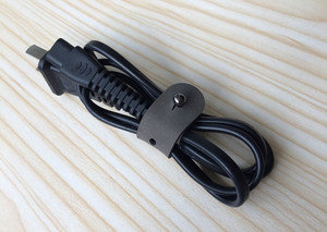 مخصص عالمي الجلود سماعة كابل الأشرطة الأسلاك العلاقات إدارة الحبل حارس الأشرطة المنظم - Product Image 6