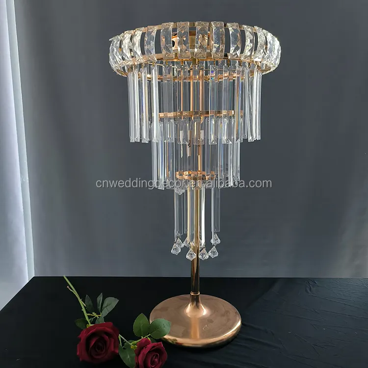Yeni tasarım düğün masa Centerpiece standı masa mumluk kristal çiçek standı düğün parti olay dekorasyon için