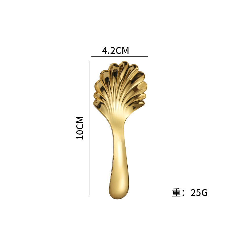 304 stainless steel shell spoon - gold