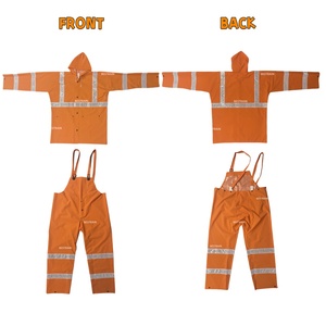 En iyi yağmur yeni yansıtıcı kayış PVC + polyester ağır iş elbiseleri bölünmüş kayış yağmurluk yağmur dişli fabrika toptan - Product Image 2