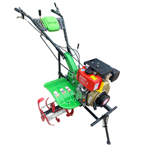 高品质微型耕作机173F 5HP 280cc柴油耕作机手动拖拉机，带农田梯田果园用车轮和工具 - Product Image 1