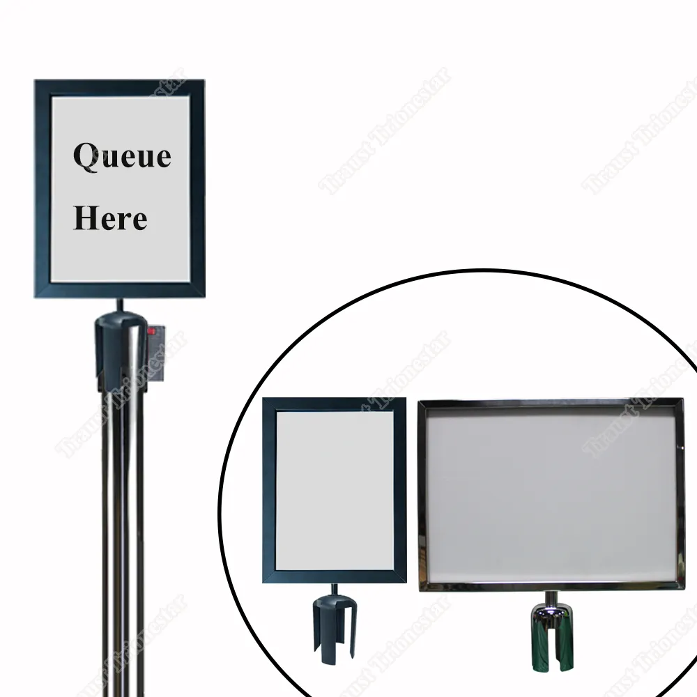 Traust A3 A4 군중 제어 stanchions 프레임 기호 홀더 스탠드 stanchion