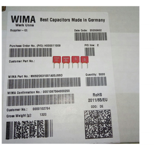 Supply new original audio signal <strong>source</strong> <strong>input</strong> coupling red Weima correction capacitor Wima mks2 100nF 104 100V 0.1uF - Product Image 2