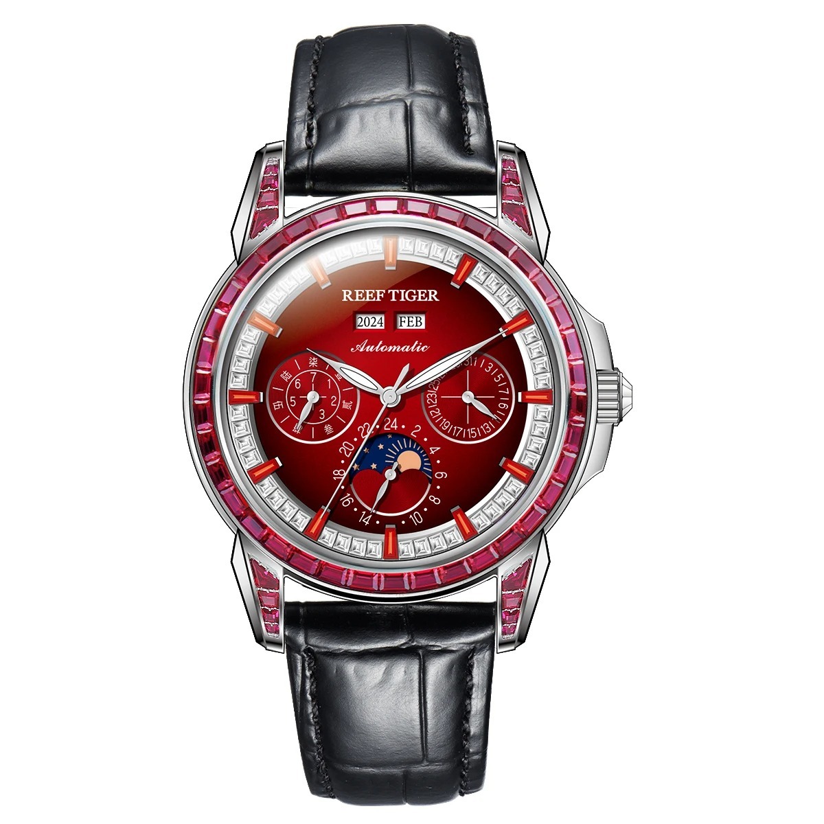 Black silver red