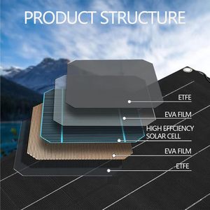 Ahony 2 cái Bảng điều khiển năng lượng mặt trời etfe siêu mỏng 50W Bộ điều khiển đơn tinh thể linh hoạt 2x50w 12V-24V 40A hiệu quả 25.8% - Product Image 4