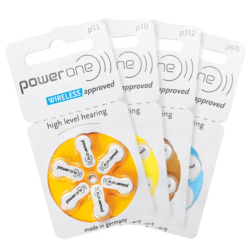 Batterie Power One de haute qualité pour aide auditive Zinc Air p10 13 312 675 de l'aide auditive