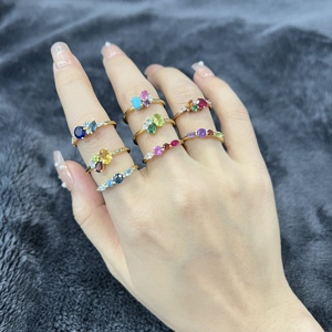 婚礼明亮的多色宝石创造红宝石更多核果仲夏形状橙色石榴石承诺戒指