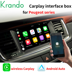 Krando Wireless apple Carplay Interface Android Auto Module Upgrade for <strong>Peugeot</strong> 2008 3008 Plug and Play Adapter Smart <strong>Box</strong>