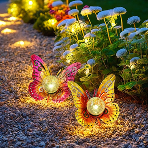 Luci solari da giardino per esterni luci lucciole impermeabili luci a farfalla luci solari a Led per insetti - Product Image 6