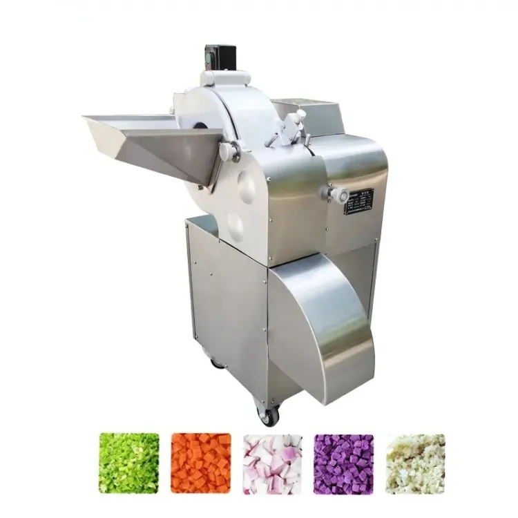 Endüstriyel sebze Dicer patates Cuber makinesi Taro küp kesici makinesi