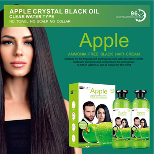 Яблочный гель для окрашивания волос, 250 мл * 2, без аммиака, серый и белый, экстракт яблока, Стойкий цвет, оливковое масло, черный крем для волос - Product Image 2
