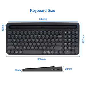 Custom logo Package Language Teclado Inalambrico Wireless Bt Portable Tablet <strong>Keyboard</strong> External Multi Device <strong>bluetooth</strong> <strong>Keyboard</strong> - Product Image 2