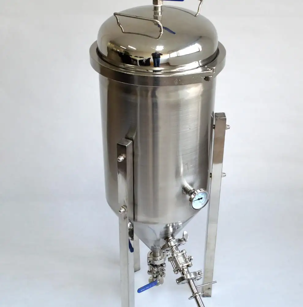 घर काढ़ा 25L/5 गैलन स्टेनलेस स्टील शंक्वाकार बियर किण्वक के लिए homebrewing माइक्रो शराब की भठ्ठी