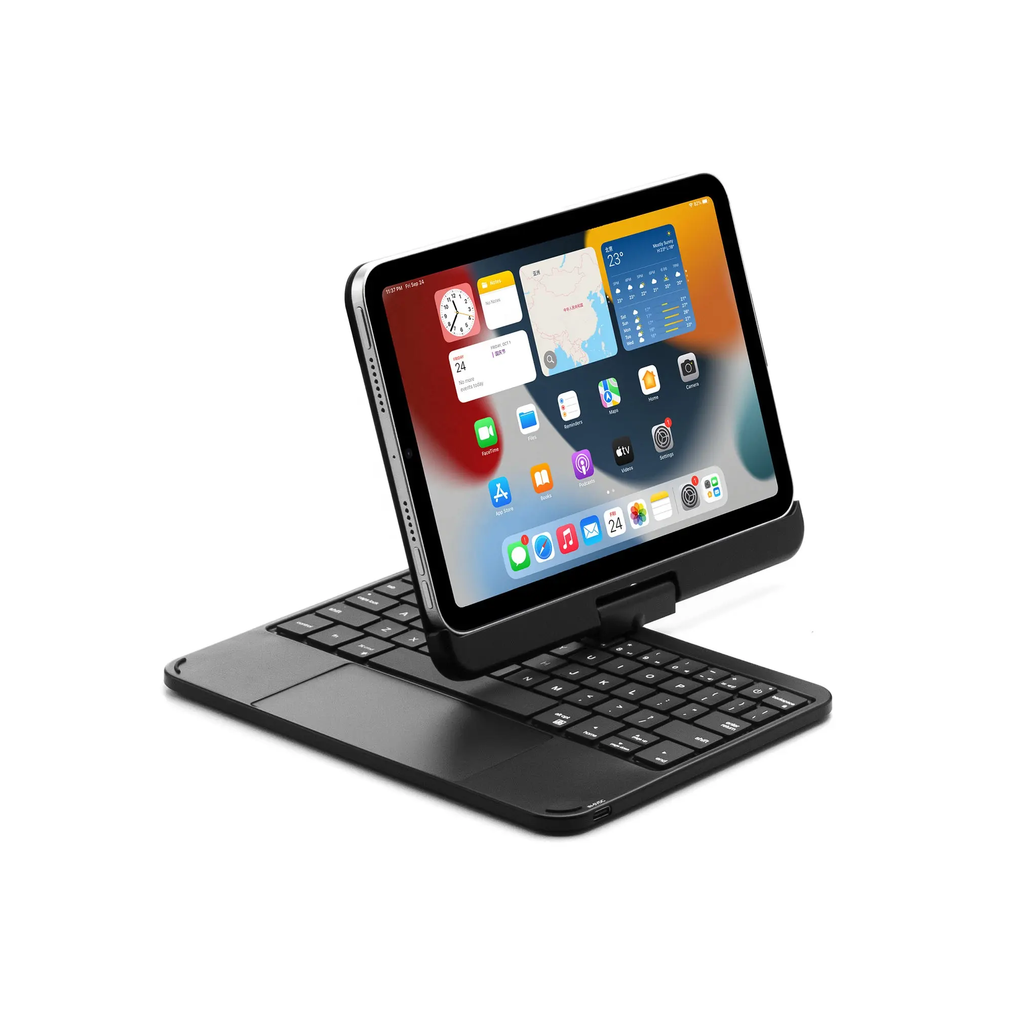 Tragbare RGB-Tasten mit Hintergrund beleuchtung Smart Touchpad Magic Wireless Keyboard Case für iPad Mini 6