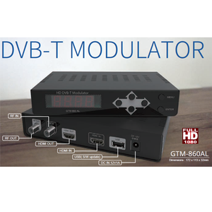 Venta caliente Full HD codificador digital terrestre 1CH HDMI a Rf DVB-T modulador con bucle HDMI