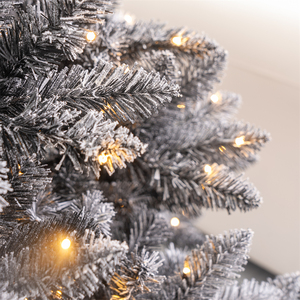 Tốt nhất người bán tùy chỉnh đổ xô tuyết PVC Cây giáng sinh với ấm trắng đèn LED - Product Image 3