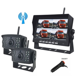 7&quot; <strong>Wireless</strong> <strong>Backup</strong> <strong>Camera</strong> <strong>System</strong> Dual/Quad Split Monitor With Recording Rear Front View Cameras Parking for <strong>RV</strong>/Truck/Trailer/Van - Product Image 1