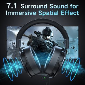 Sama Tùy Chỉnh Tốt Nhất 7.1 Chơi Game Tai Nghe RGB USB Gamer Bass Surround Tiếng Ồn Cangelling Microphone Over Tai Nghe Chơi Game - Product Image 2
