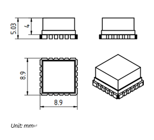 EDA1000S Akselerometer sumbu tunggal kelas industri/<span class=keywords><strong>Sensor</strong></span> getaran sepenuhnya kompatibel dengan Safran Colibrys MS9100.D - Product Image 4