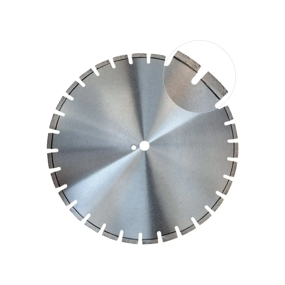 Lama per sega a disco diamantata con scanalatura diritta saldata argento da 350mm per il taglio dell'asfalto