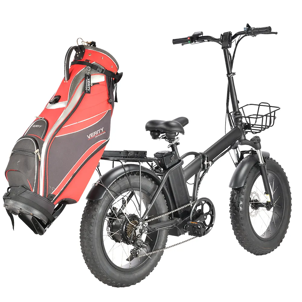 TOODI European Warehouse 48V 750W 15AH Faltbare Ebike City Elektro-Golf fahrräder mit Golf tasche
