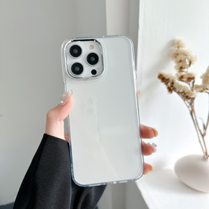 เคสโทรศัพท์ iPhone 16 PROMAX กรอบนิ่มสีพื้น Apple 15 Minimalist 14 13 electroplated