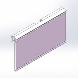 HZL Factory Flexible Custom Clear Plastic <strong>Display</strong> PVC Acrylic <strong>Display</strong> Shelf <strong>Scan</strong> Label Strip Card Holder Price Tag For <strong>Hooks</strong> - Product Image 1