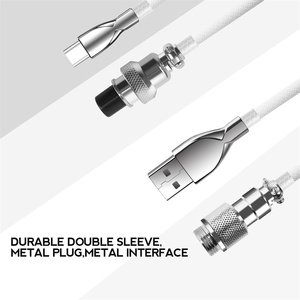 2024 Unique Macaron Coiled USB C <strong>Keyboard</strong> Cable Nylon Jacket <strong>Type</strong>-C Connectors for Gaming Mechanical <strong>Keyboard</strong> Wire - Product Image 6